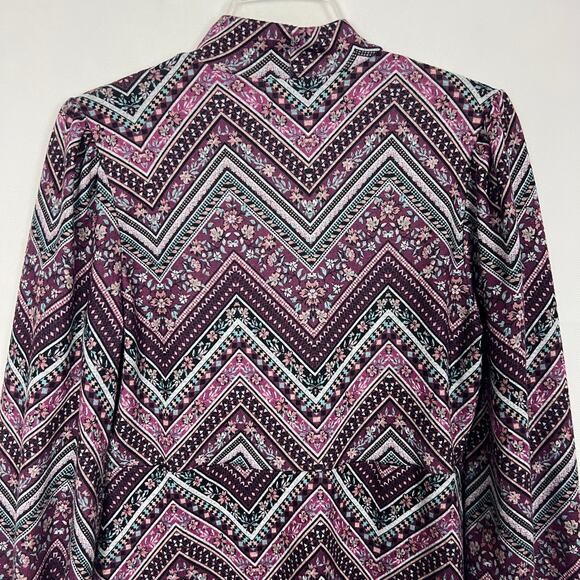 Live To Be Spoiled Chevron Print Sheath Boho Dress Size Large - Picture 7 of 11